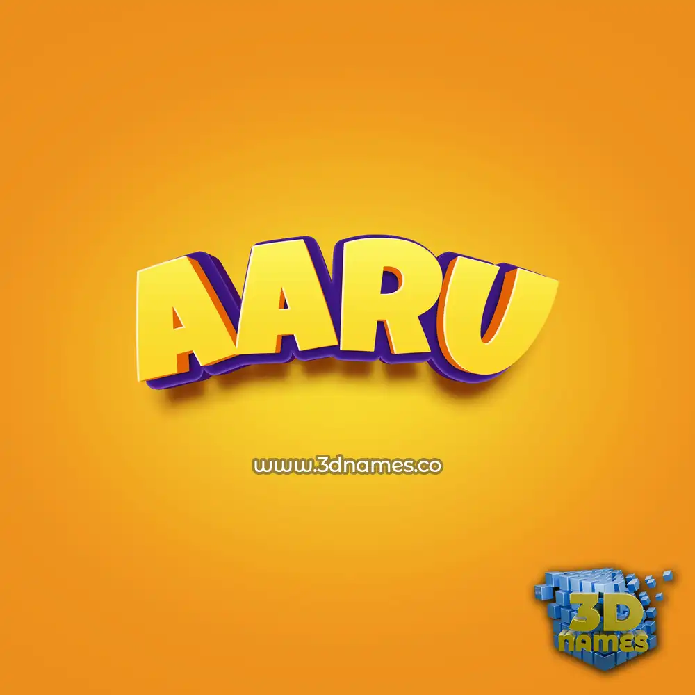 aaru in Orange Toon style - 3D name wallpaper aaru in Orange Toon style - 3D name wallpaper