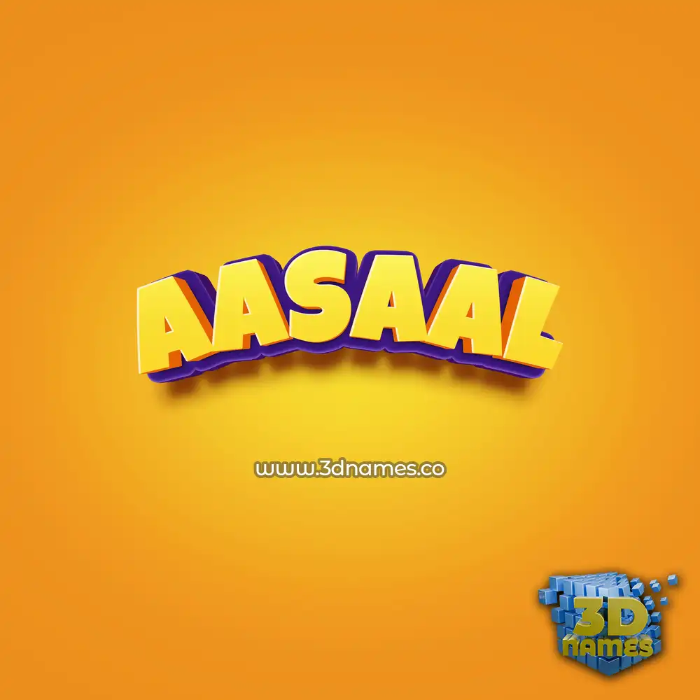 aasaal in Orange Toon style - 3D name wallpaper aasaal in Orange Toon style - 3D name wallpaper