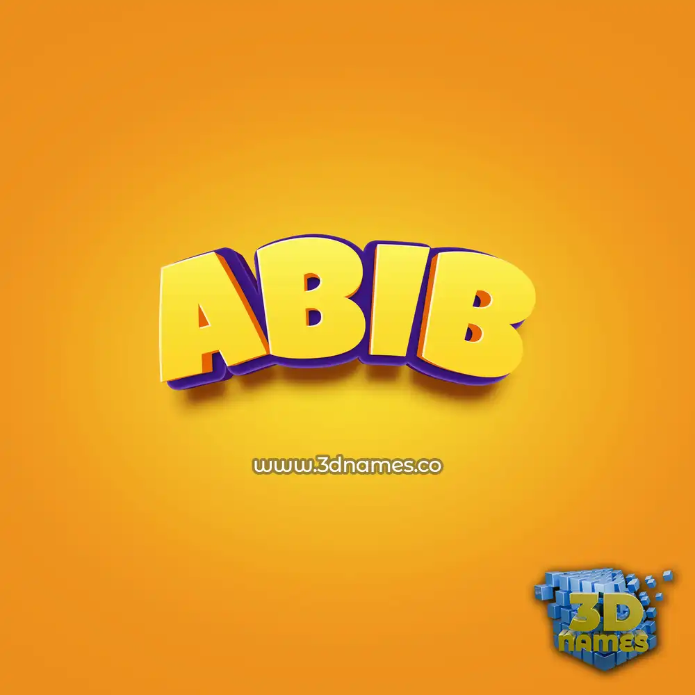 abib in Orange Toon style - 3D name wallpaper abib in Orange Toon style - 3D name wallpaper
