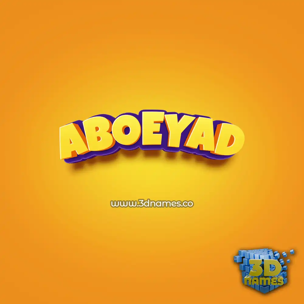 aboeyad in Orange Toon style - 3D name wallpaper aboeyad in Orange Toon style - 3D name wallpaper