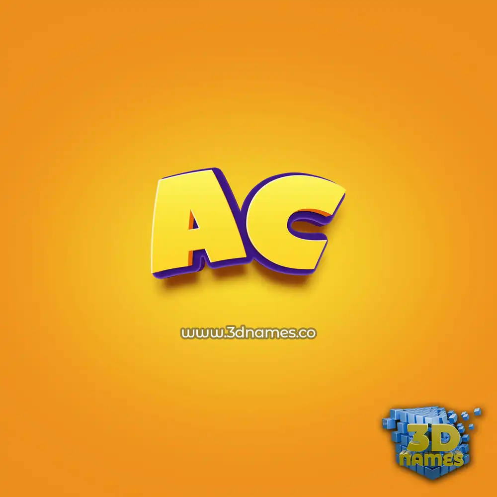 ac in Orange Toon style - 3D name wallpaper ac in Orange Toon style - 3D name wallpaper