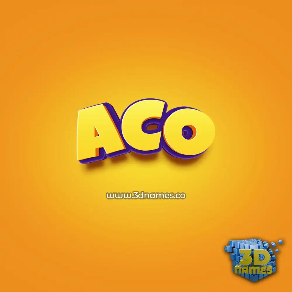 aco in Orange Toon style - 3D name wallpaper aco in Orange Toon style - 3D name wallpaper