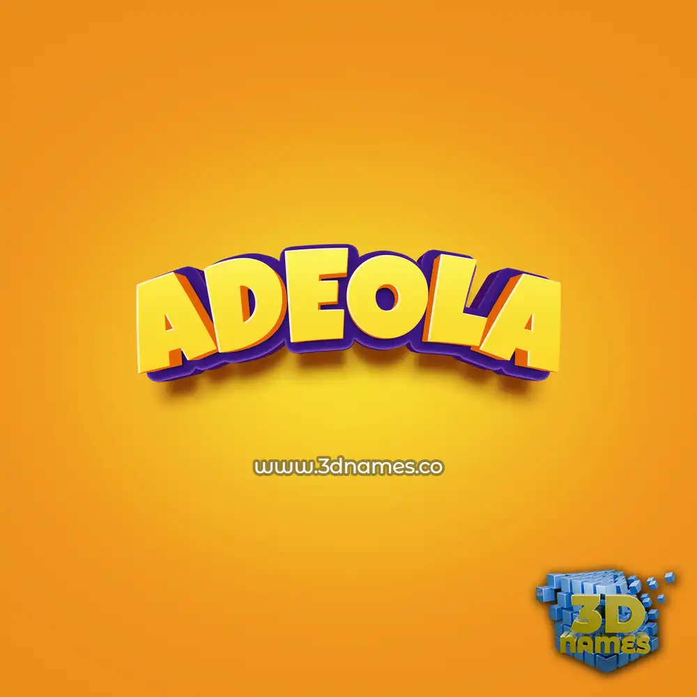 adeola in Orange Toon style - 3D name wallpaper adeola in Orange Toon style - 3D name wallpaper