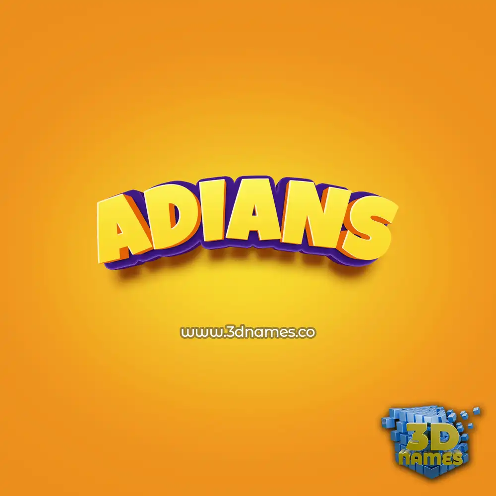 adians in Orange Toon style - 3D name wallpaper adians in Orange Toon style - 3D name wallpaper