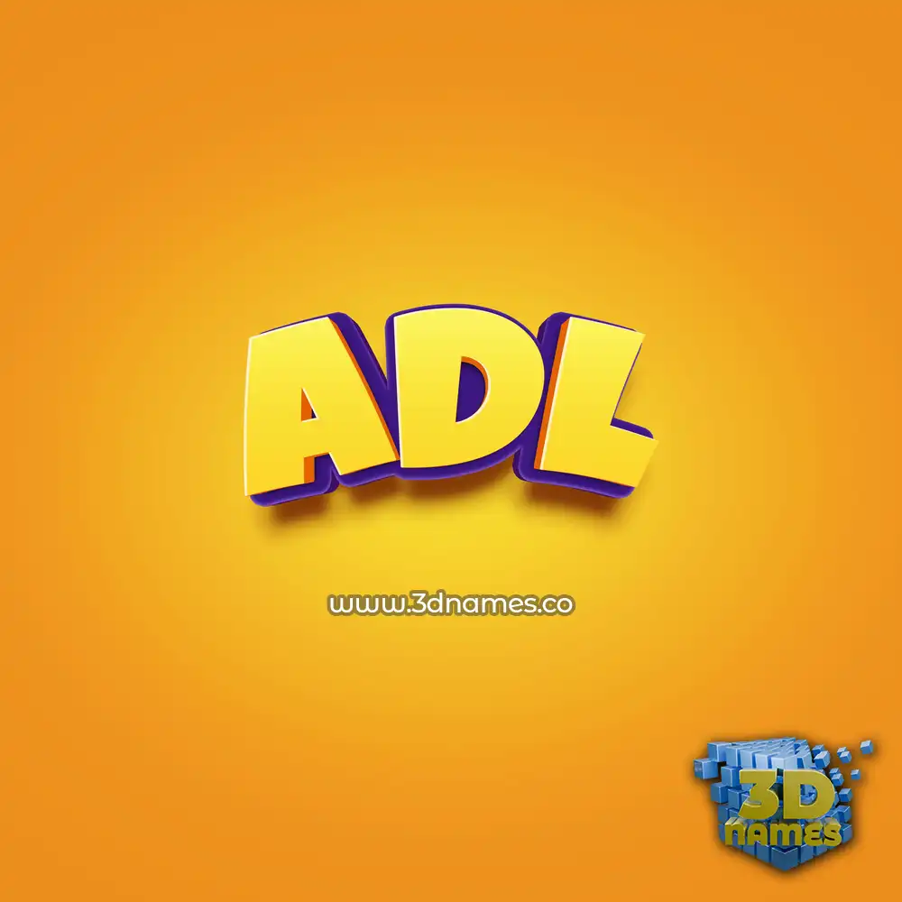 adl in Orange Toon style - 3D name wallpaper adl in Orange Toon style - 3D name wallpaper