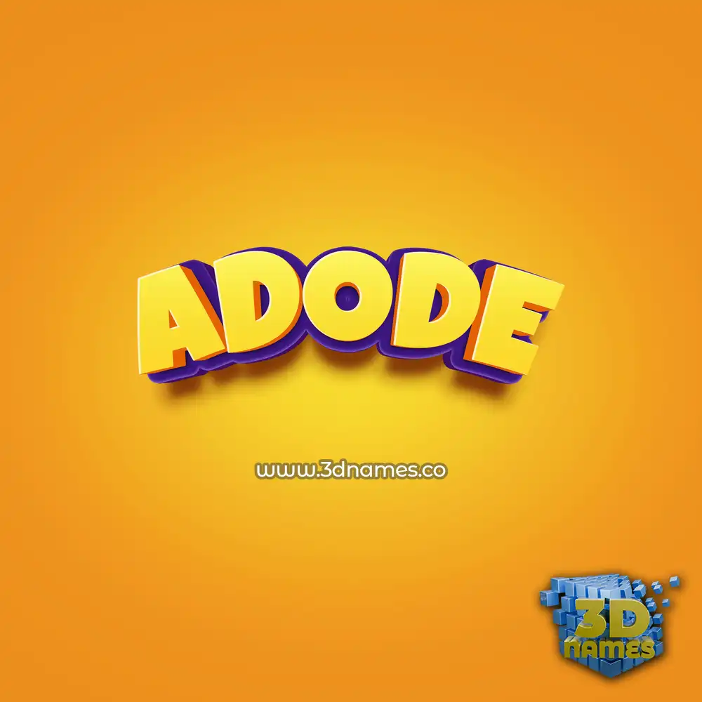 adode in Orange Toon style - 3D name wallpaper adode in Orange Toon style - 3D name wallpaper