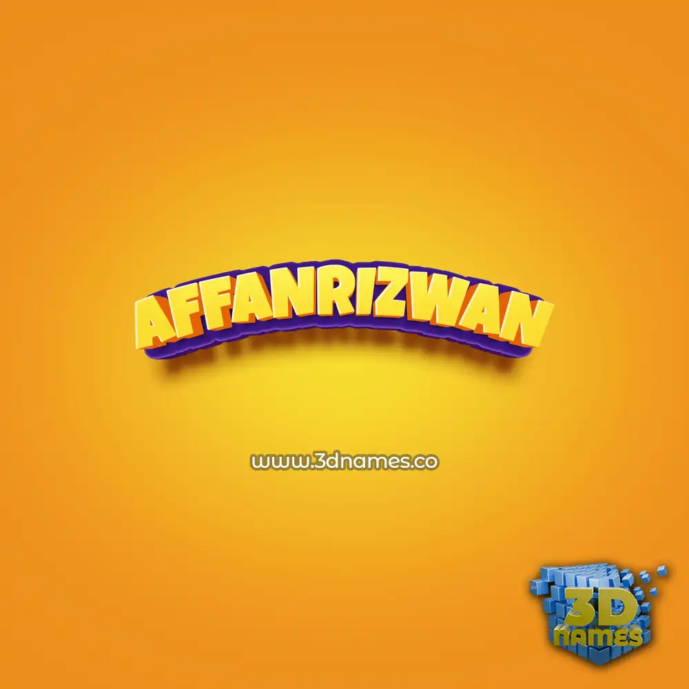 affanrizwan in Orange Toon style - 3D name wallpaper affanrizwan in Orange Toon style - 3D name wallpaper