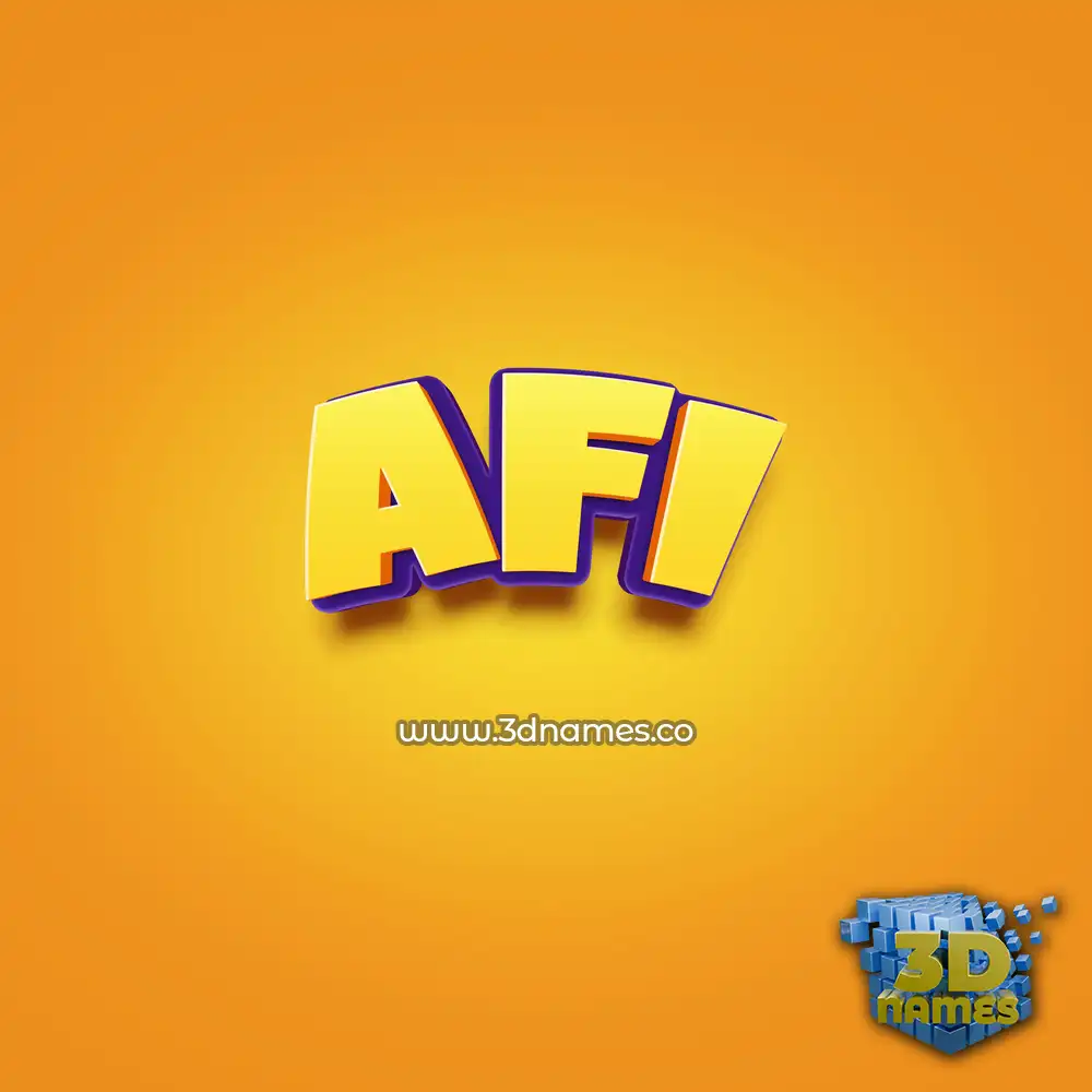 afi in Orange Toon style - 3D name wallpaper afi in Orange Toon style - 3D name wallpaper