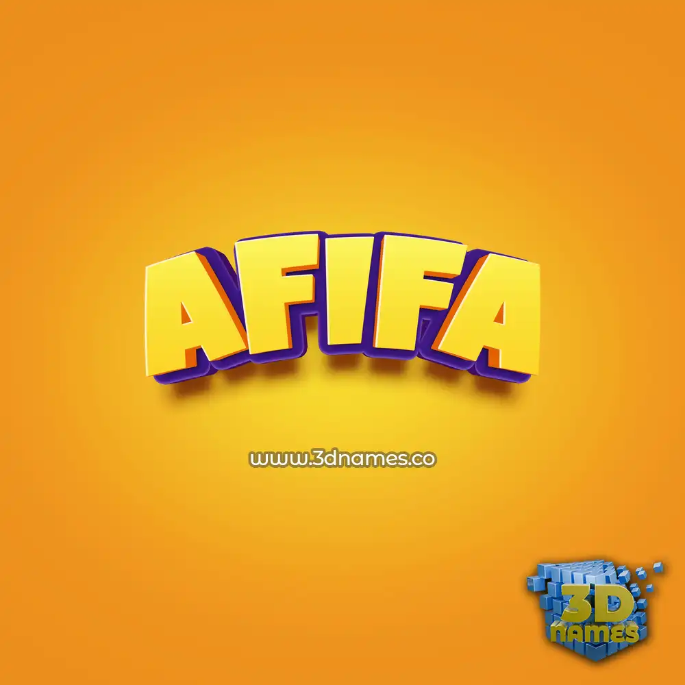 afifa in Orange Toon style - 3D name wallpaper afifa in Orange Toon style - 3D name wallpaper