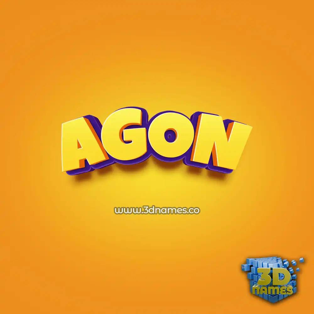 agon in Orange Toon style - 3D name wallpaper agon in Orange Toon style - 3D name wallpaper