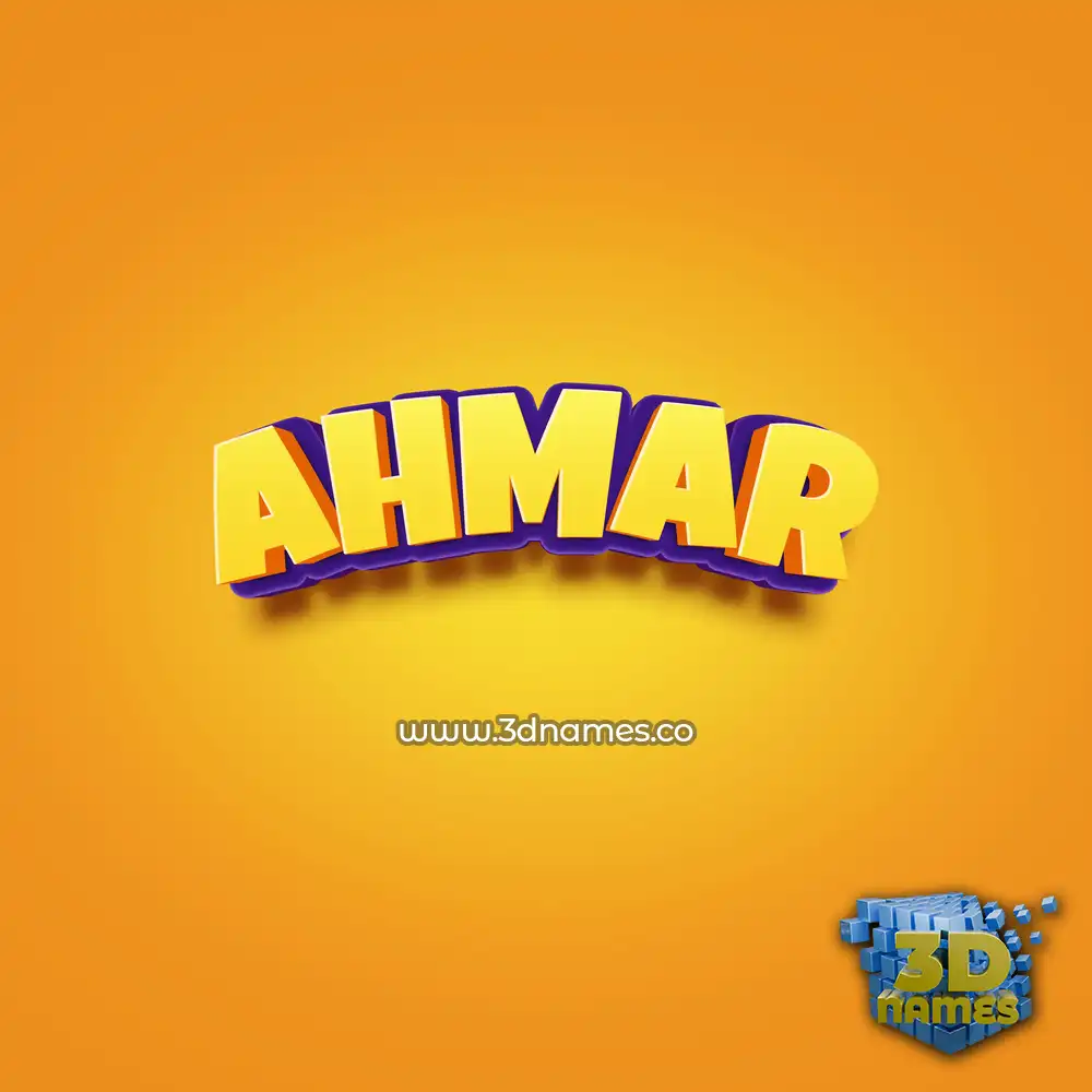 ahmar in Orange Toon style - 3D name wallpaper ahmar in Orange Toon style - 3D name wallpaper