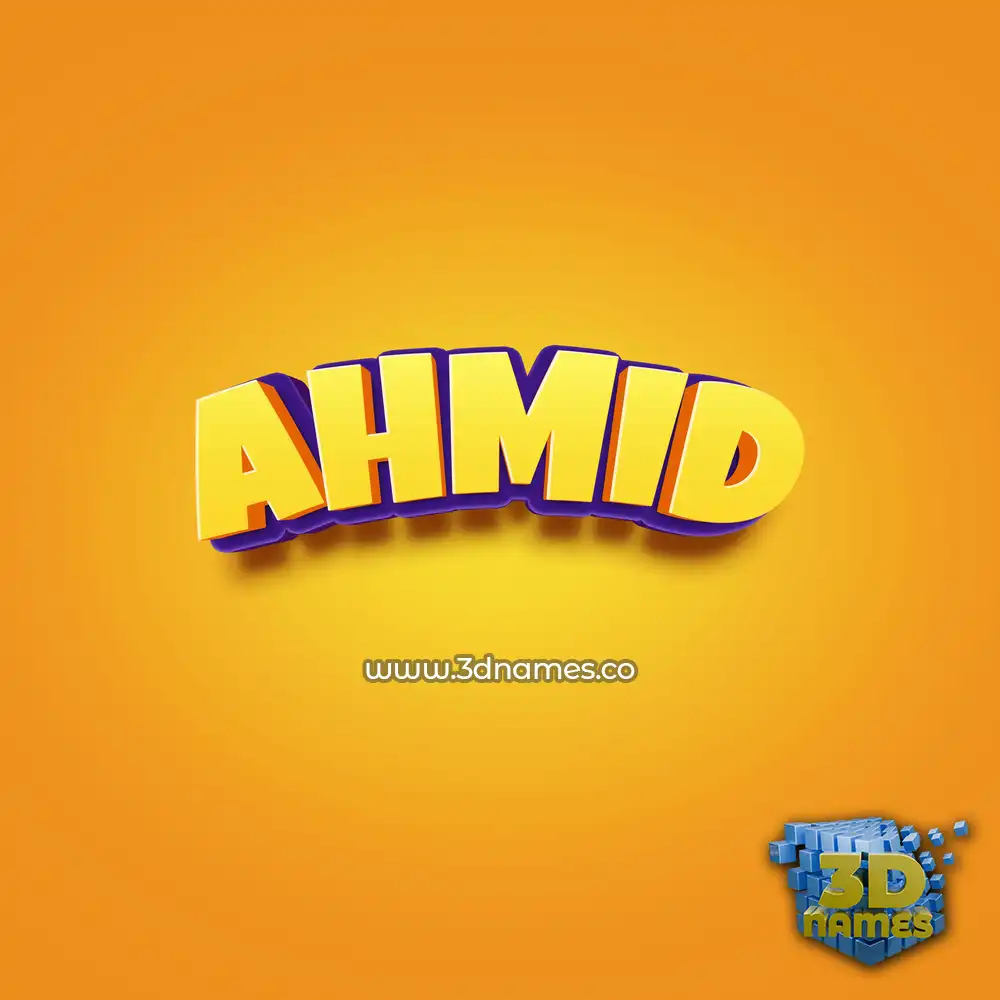 ahmid in Orange Toon style - 3D name wallpaper ahmid in Orange Toon style - 3D name wallpaper