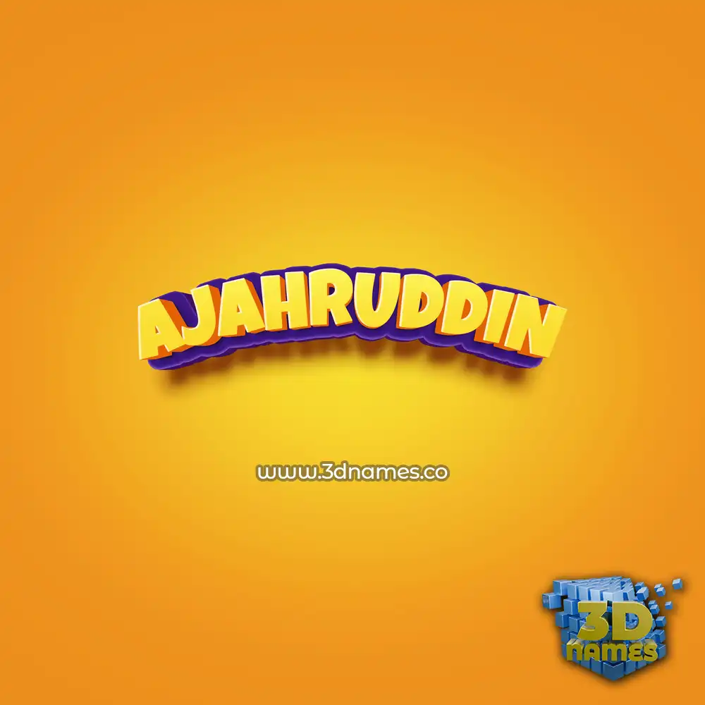 ajahruddin in Orange Toon style - 3D name wallpaper ajahruddin in Orange Toon style - 3D name wallpaper