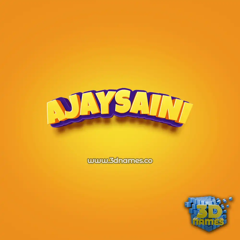 ajaysaini in Orange Toon style - 3D name wallpaper ajaysaini in Orange Toon style - 3D name wallpaper