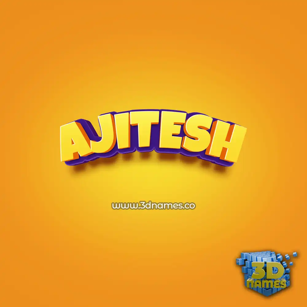 ajitesh in Orange Toon style - 3D name wallpaper ajitesh in Orange Toon style - 3D name wallpaper