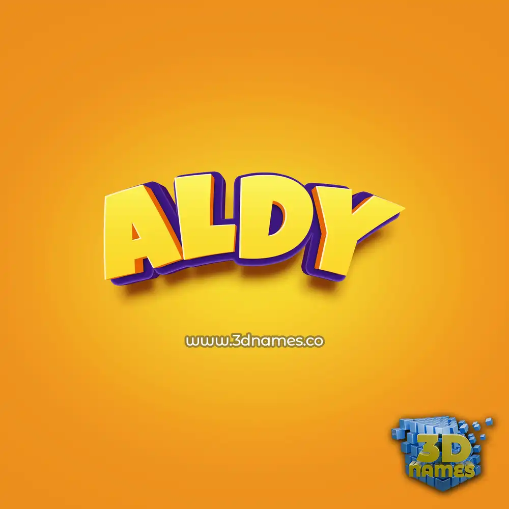 aldy in Orange Toon style - 3D name wallpaper aldy in Orange Toon style - 3D name wallpaper