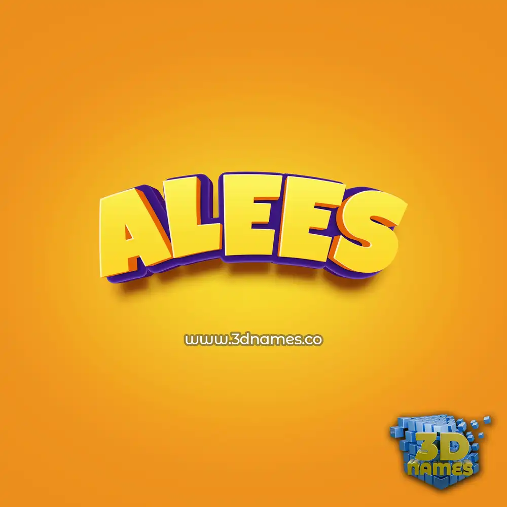 alees in Orange Toon style - 3D name wallpaper alees in Orange Toon style - 3D name wallpaper