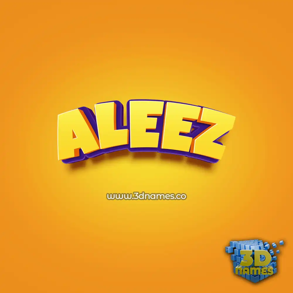 aleez in Orange Toon style - 3D name wallpaper aleez in Orange Toon style - 3D name wallpaper