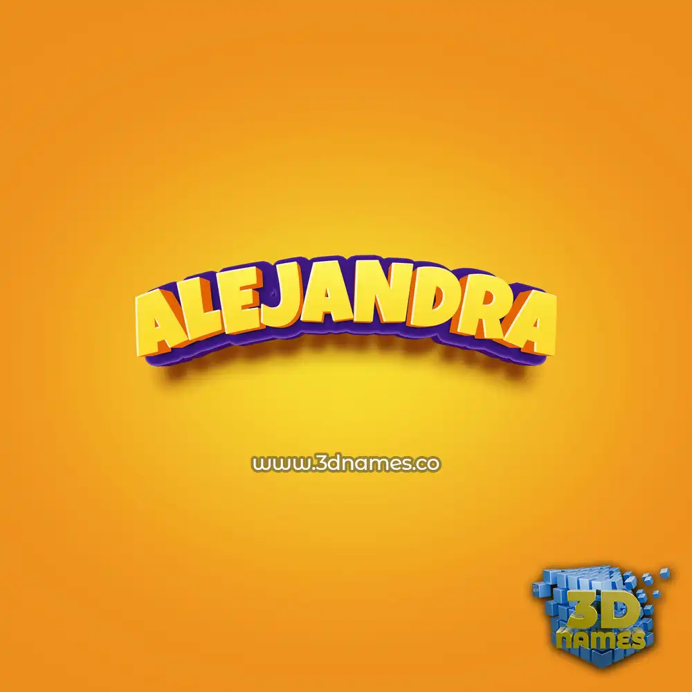 alejandra in Orange Toon style - 3D name wallpaper alejandra in Orange Toon style - 3D name wallpaper