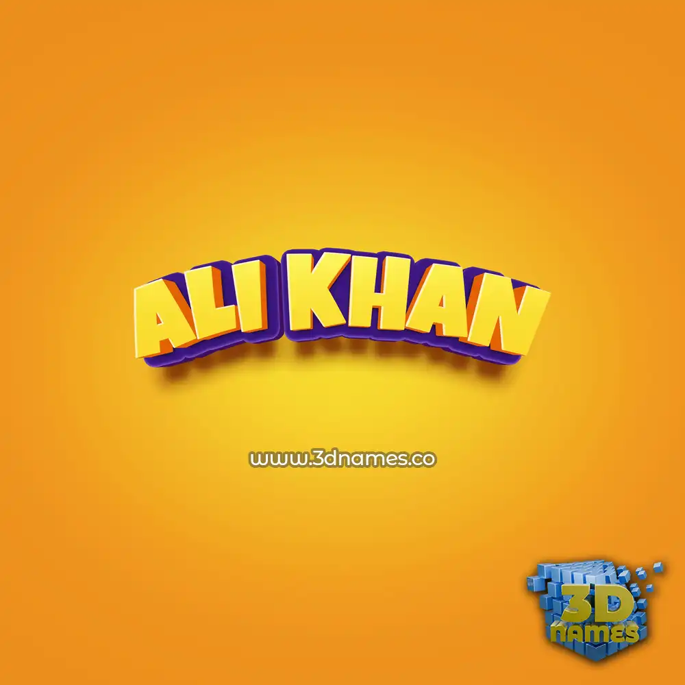 ali khan in Orange Toon style - 3D name wallpaper ali khan in Orange Toon style - 3D name wallpaper