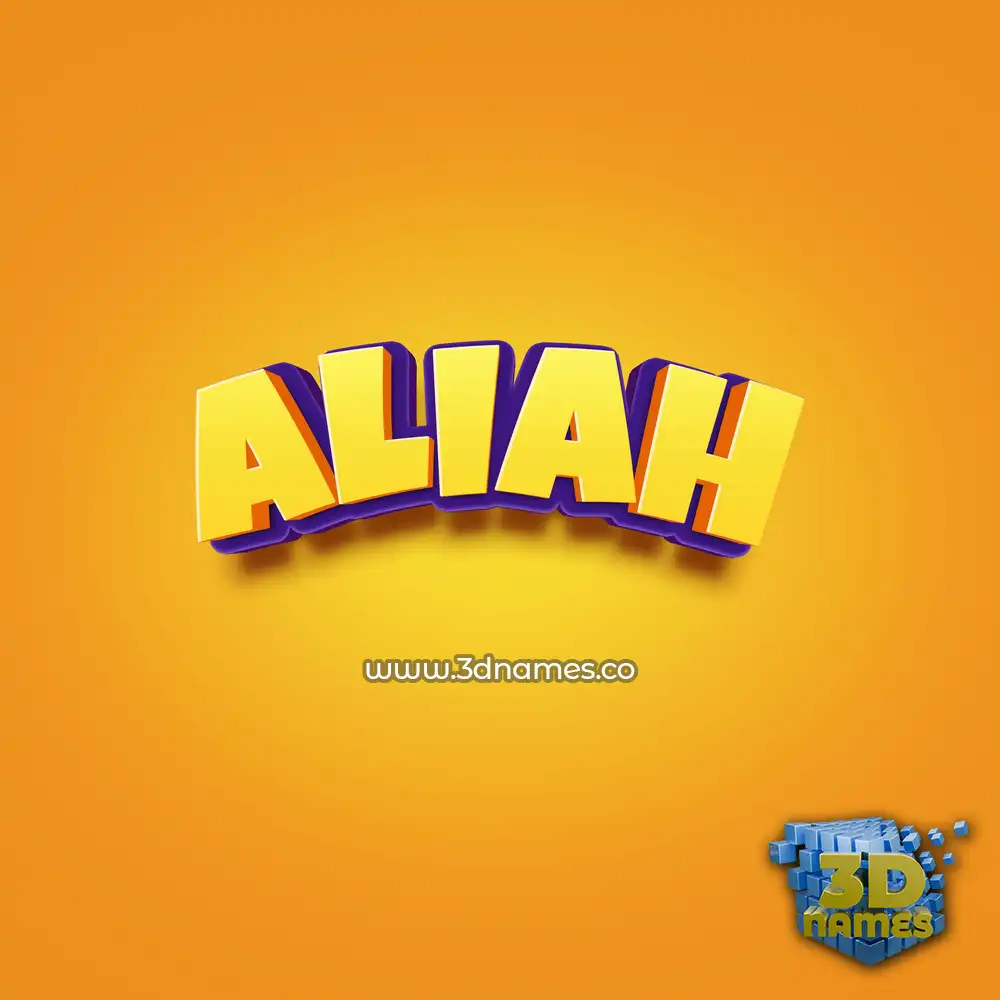 aliah in Orange Toon style - 3D name wallpaper aliah in Orange Toon style - 3D name wallpaper