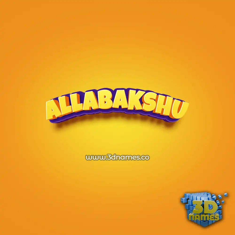 allabakshu in Orange Toon style - 3D name wallpaper allabakshu in Orange Toon style - 3D name wallpaper