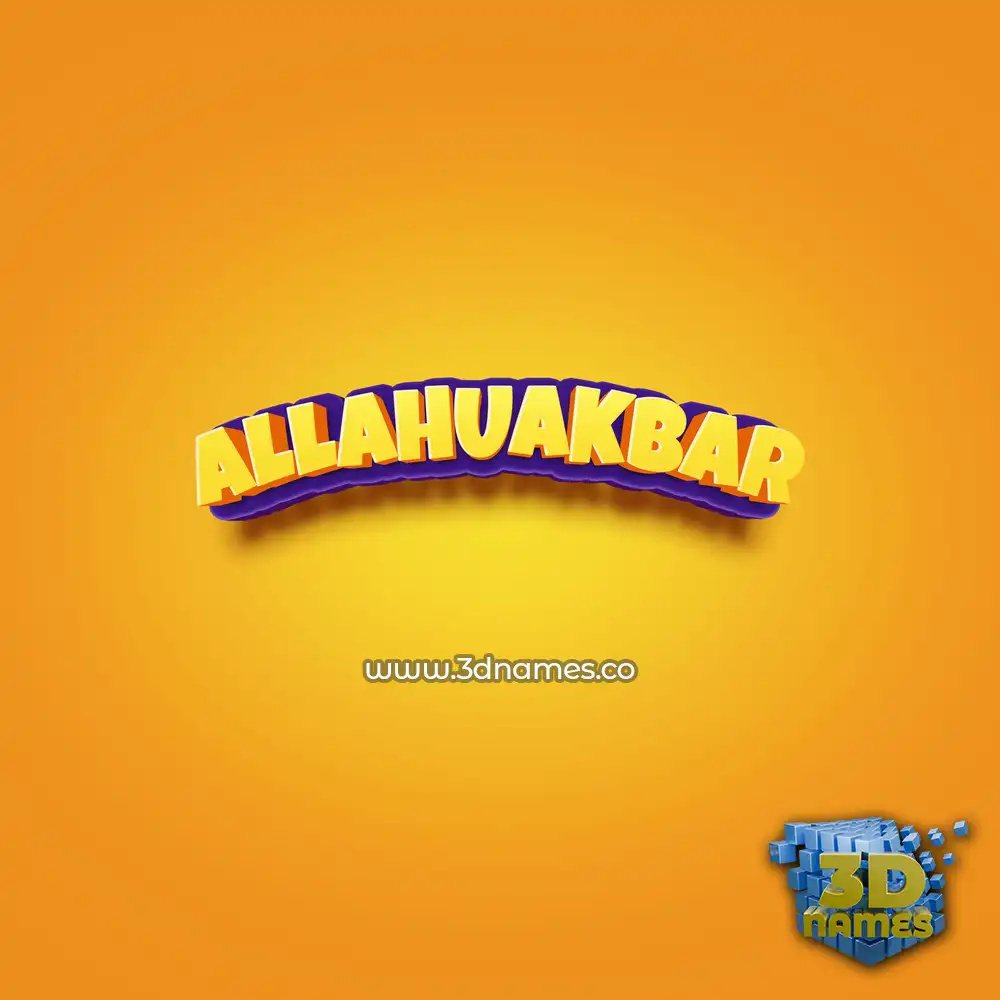 allahuakbar in Orange Toon style - 3D name wallpaper allahuakbar in Orange Toon style - 3D name wallpaper