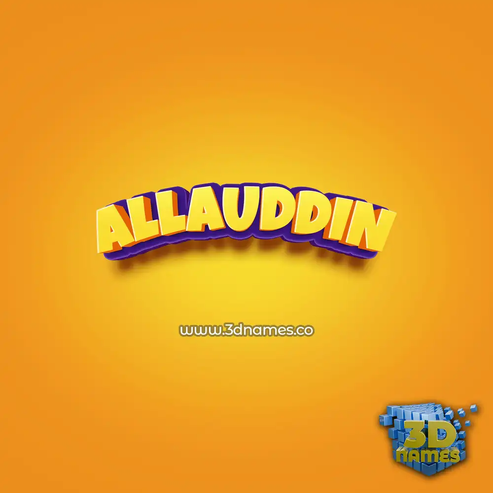allauddin in Orange Toon style - 3D name wallpaper allauddin in Orange Toon style - 3D name wallpaper