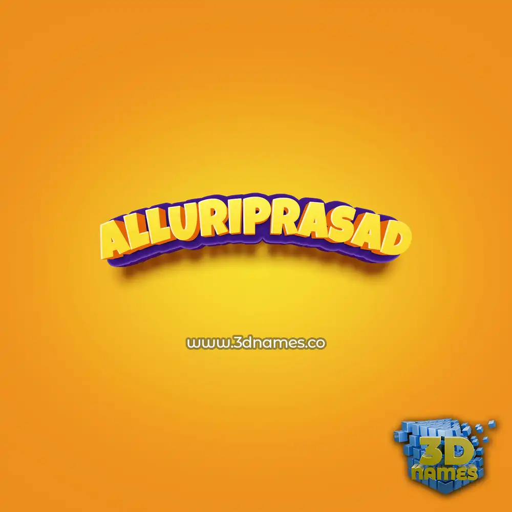 alluriprasad in Orange Toon style - 3D name wallpaper alluriprasad in Orange Toon style - 3D name wallpaper