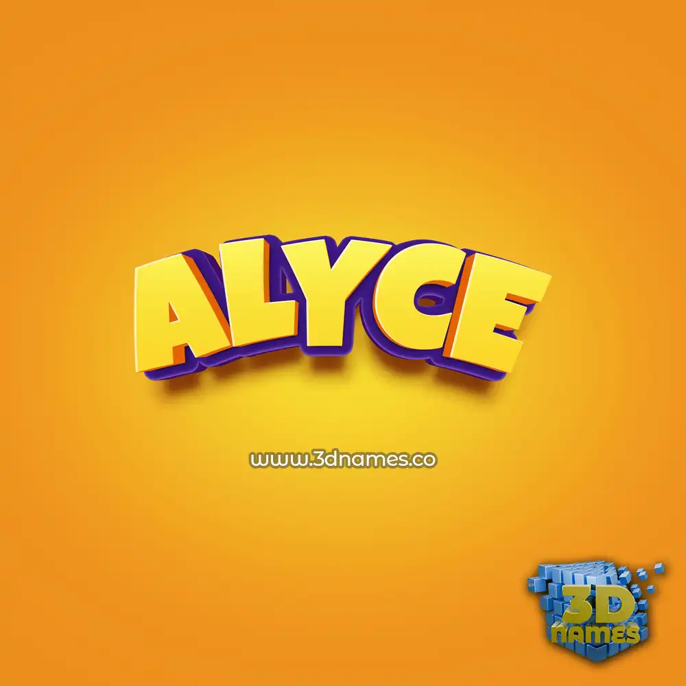 alyce in Orange Toon style - 3D name wallpaper alyce in Orange Toon style - 3D name wallpaper