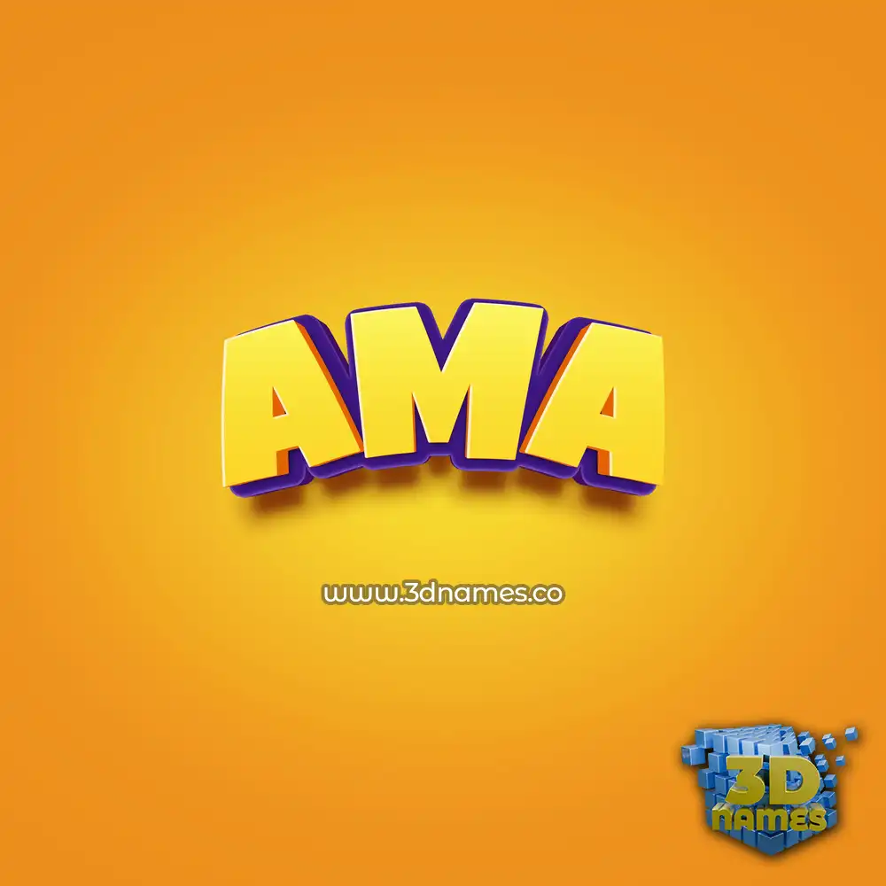 ama in Orange Toon style - 3D name wallpaper ama in Orange Toon style - 3D name wallpaper