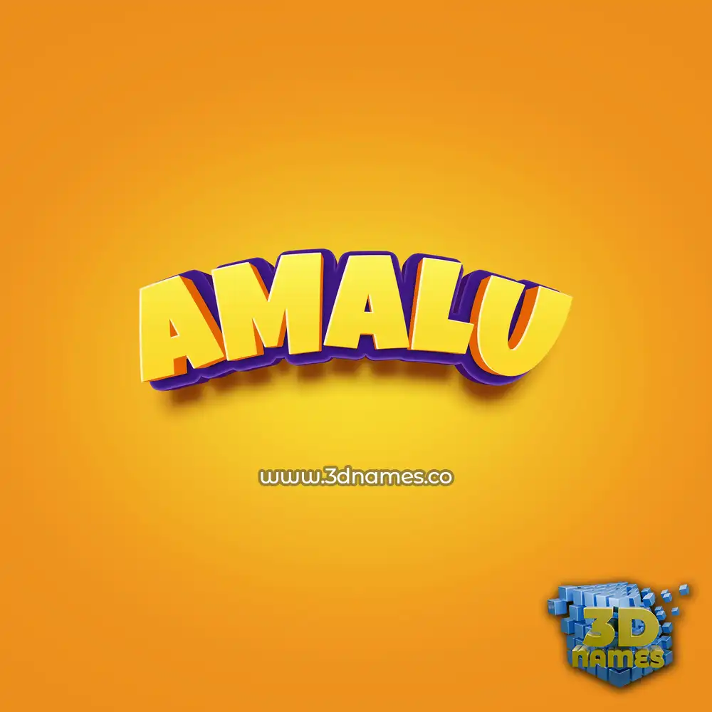amalu in Orange Toon style - 3D name wallpaper amalu in Orange Toon style - 3D name wallpaper