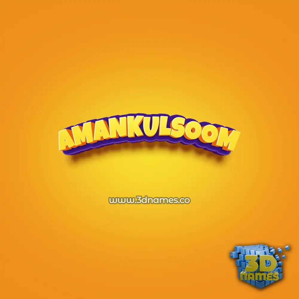 amankulsoom in Orange Toon style - 3D name wallpaper amankulsoom in Orange Toon style - 3D name wallpaper
