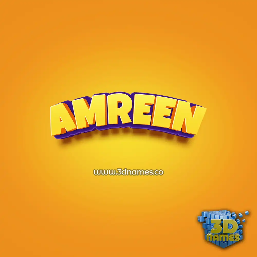amreen in Orange Toon style - 3D name wallpaper amreen in Orange Toon style - 3D name wallpaper