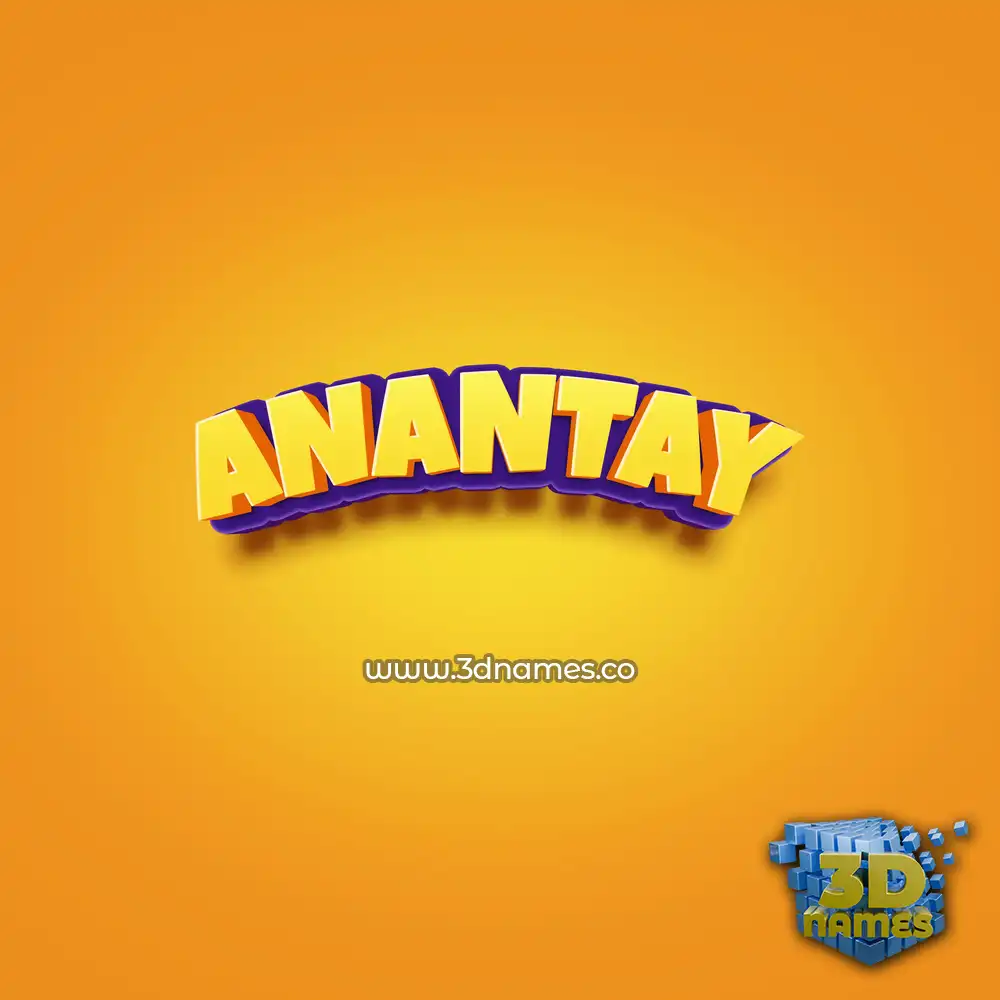 anantay in Orange Toon style - 3D name wallpaper anantay in Orange Toon style - 3D name wallpaper