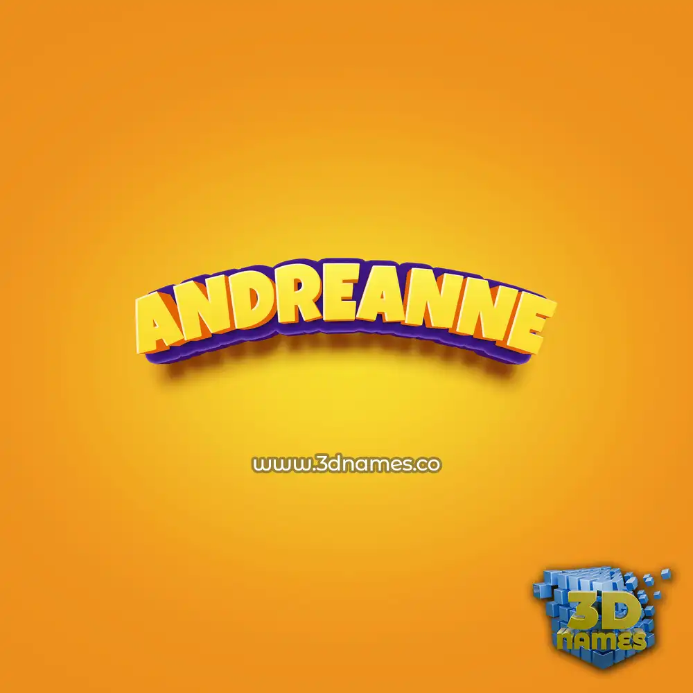 andreanne in Orange Toon style - 3D name wallpaper andreanne in Orange Toon style - 3D name wallpaper