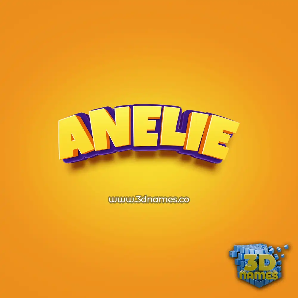 anelie in Orange Toon style - 3D name wallpaper anelie in Orange Toon style - 3D name wallpaper
