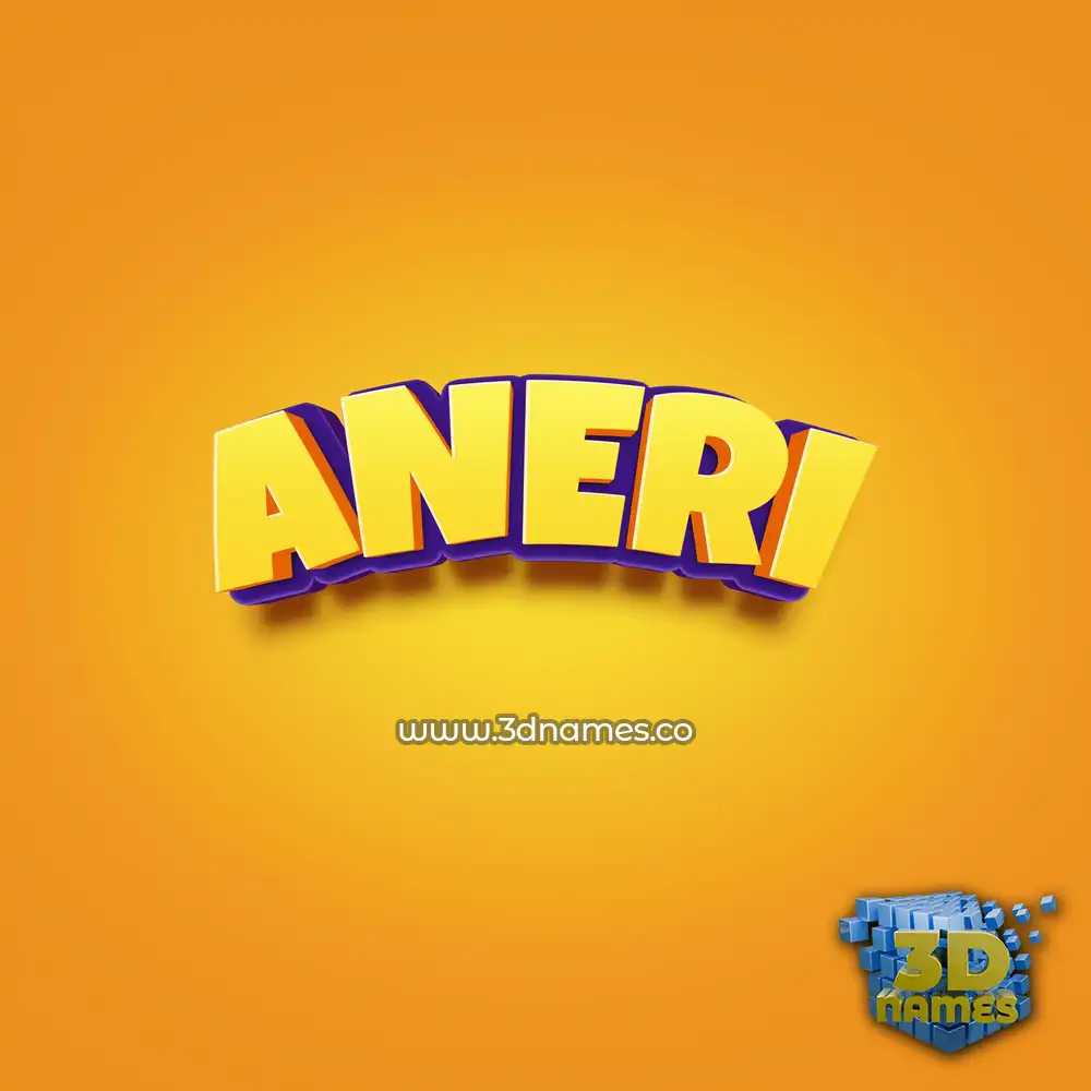aneri in Orange Toon style - 3D name wallpaper aneri in Orange Toon style - 3D name wallpaper