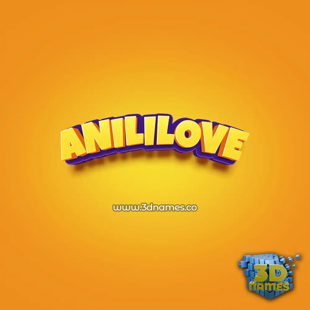 anililove in Orange Toon style - 3D name wallpaper anililove in Orange Toon style - 3D name wallpaper
