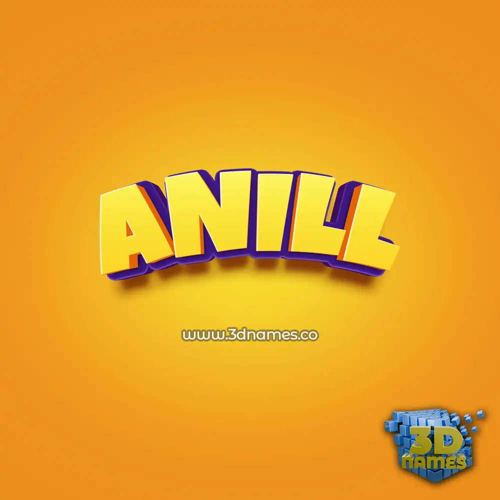 anill in Orange Toon style - 3D name wallpaper anill in Orange Toon style - 3D name wallpaper