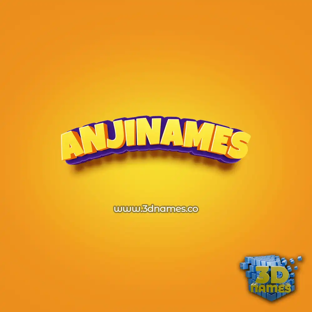 anjinames in Orange Toon style - 3D name wallpaper anjinames in Orange Toon style - 3D name wallpaper