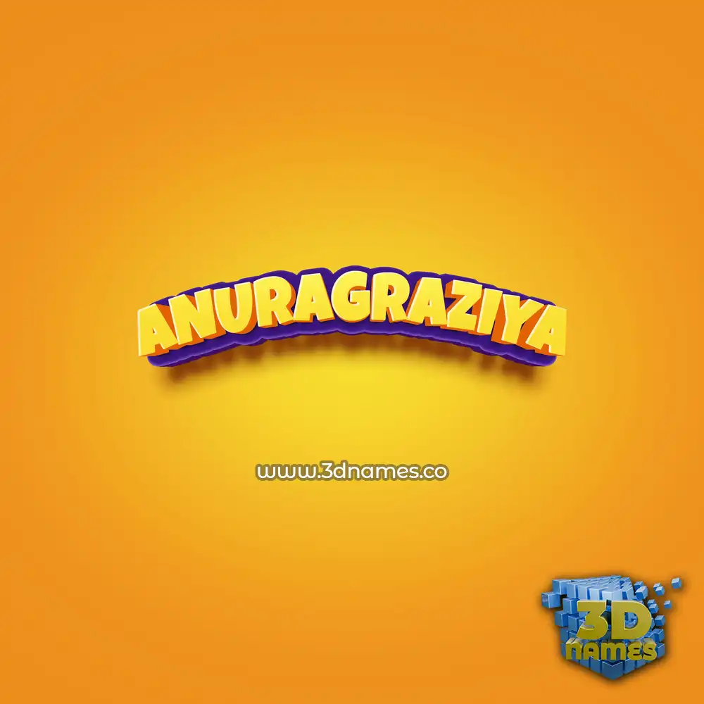 anuragraziya in Orange Toon style - 3D name wallpaper anuragraziya in Orange Toon style - 3D name wallpaper