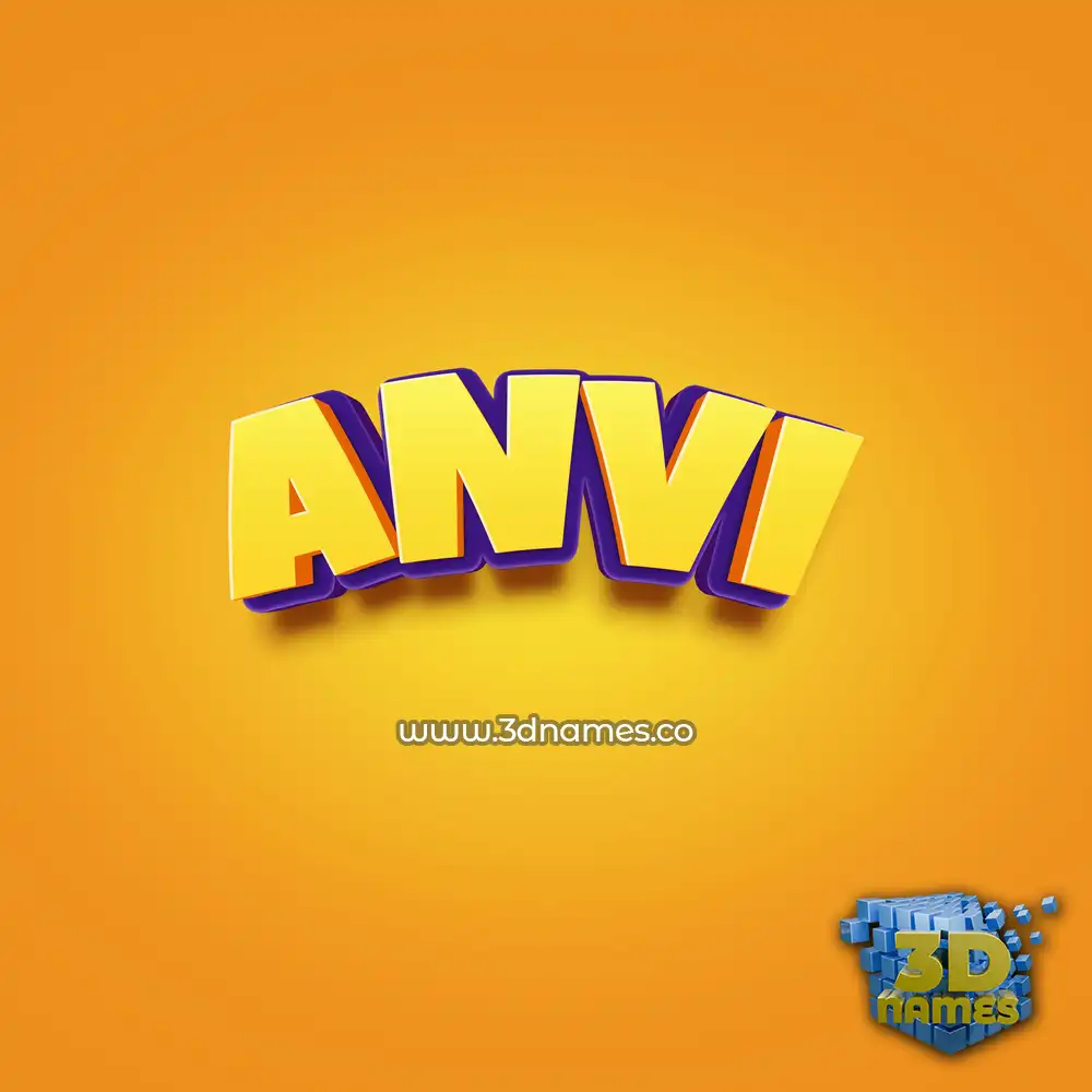 anvi in Orange Toon style - 3D name wallpaper anvi in Orange Toon style - 3D name wallpaper