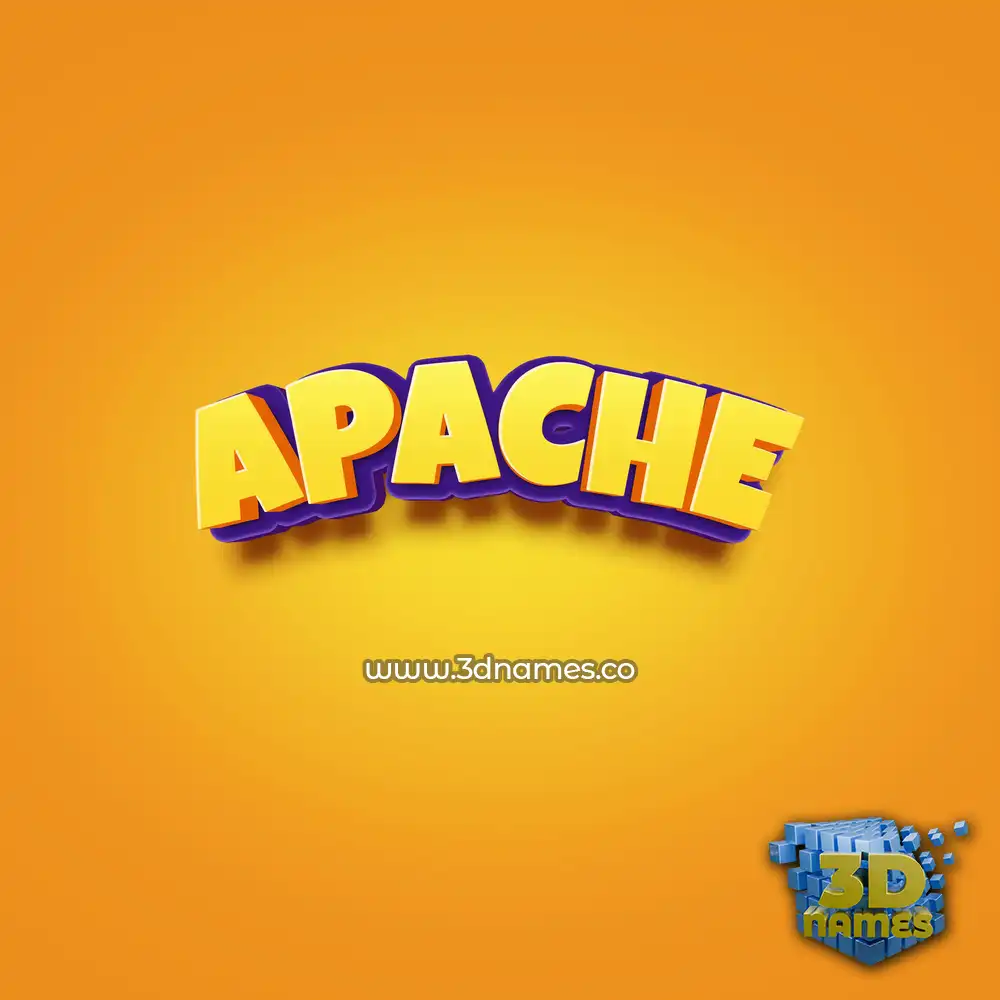 apache in Orange Toon style - 3D name wallpaper apache in Orange Toon style - 3D name wallpaper