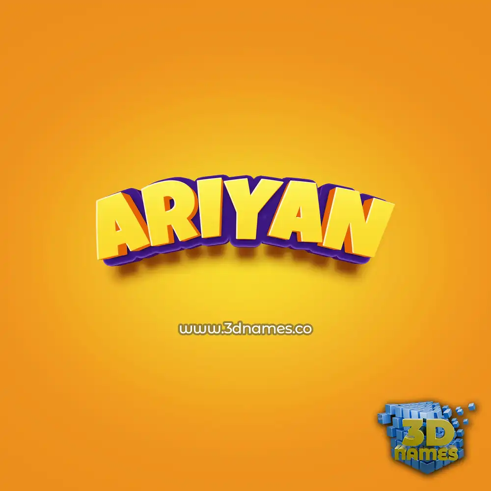 ariyan in Orange Toon style - 3D name wallpaper ariyan in Orange Toon style - 3D name wallpaper