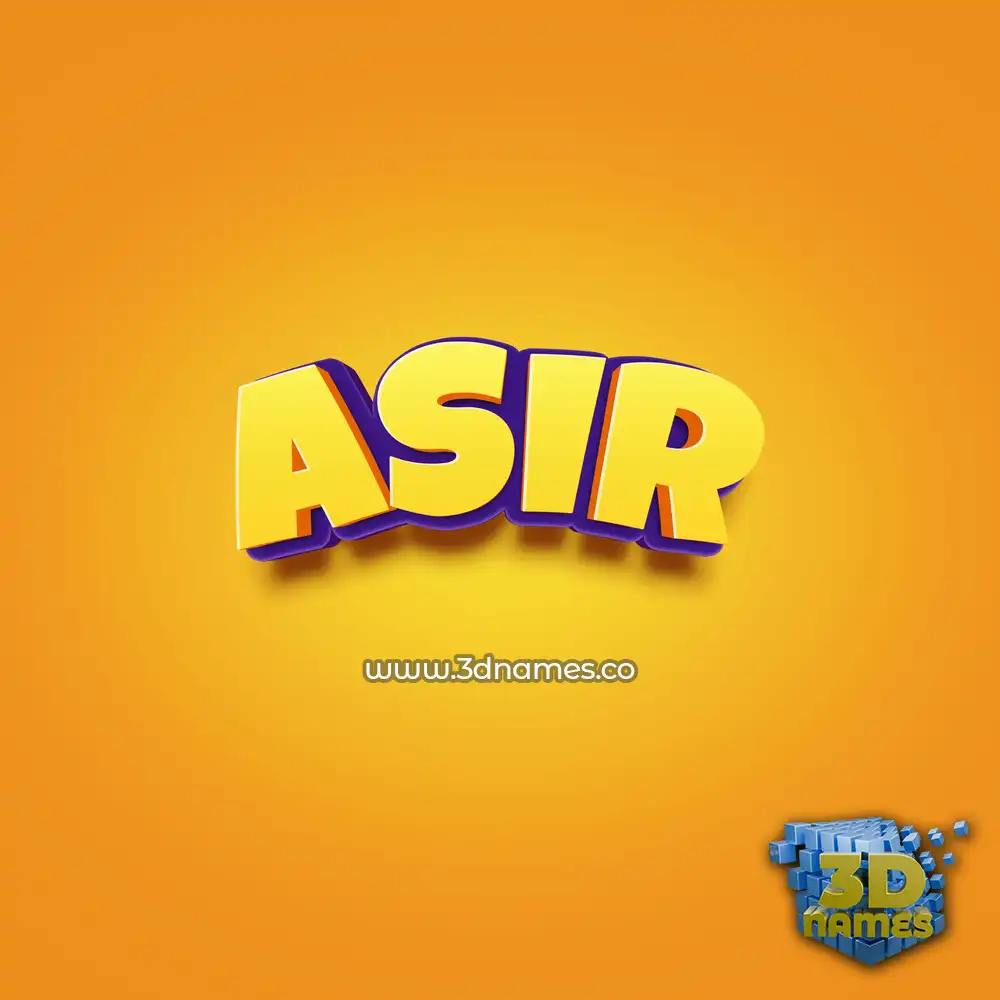 asir in Orange Toon style - 3D name wallpaper asir in Orange Toon style - 3D name wallpaper