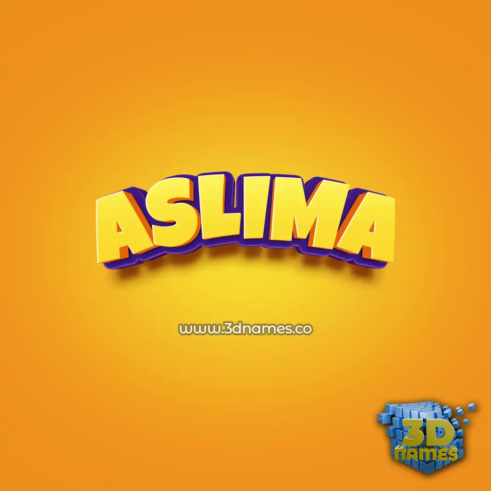 aslima in Orange Toon style - 3D name wallpaper aslima in Orange Toon style - 3D name wallpaper