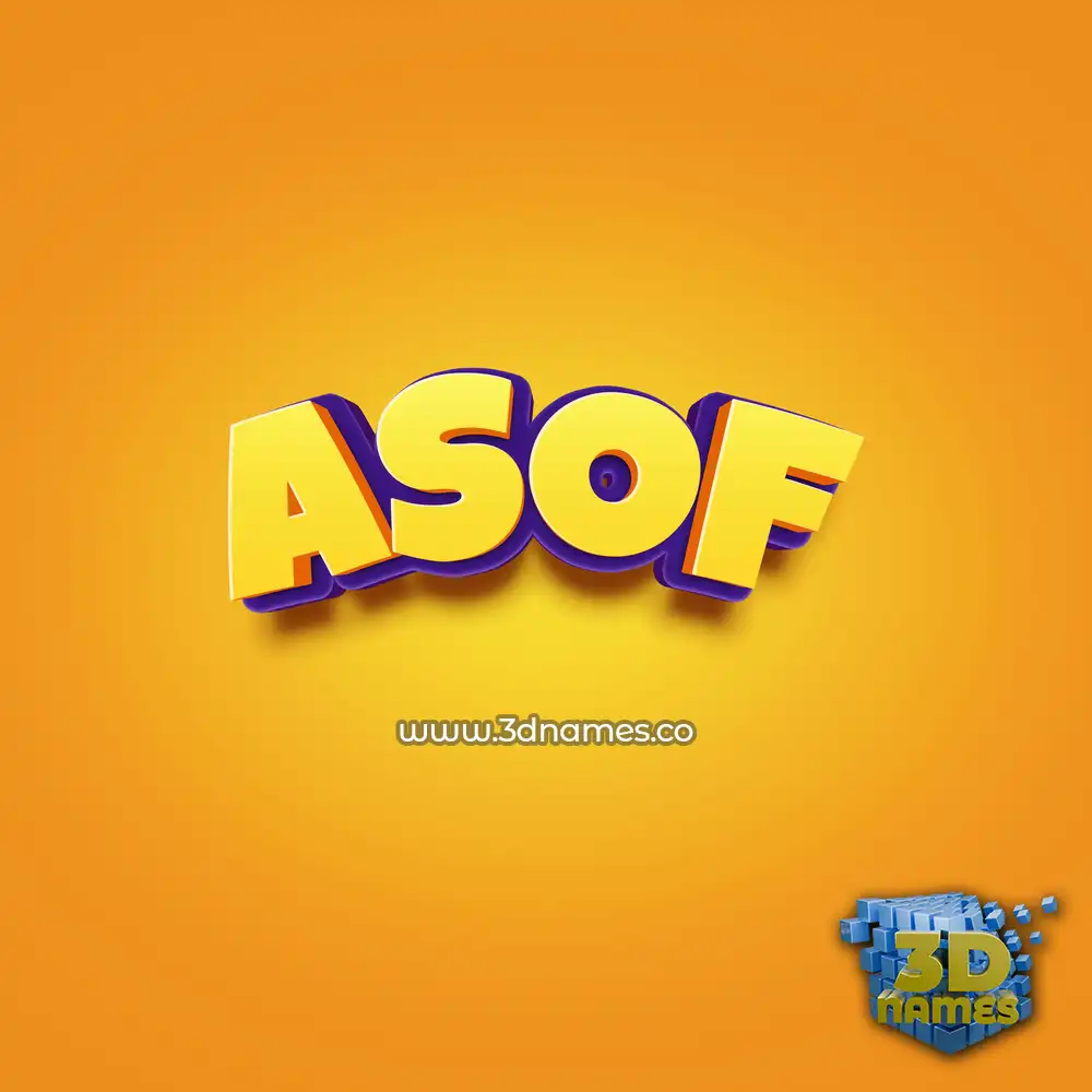 asof in Orange Toon style - 3D name wallpaper asof in Orange Toon style - 3D name wallpaper