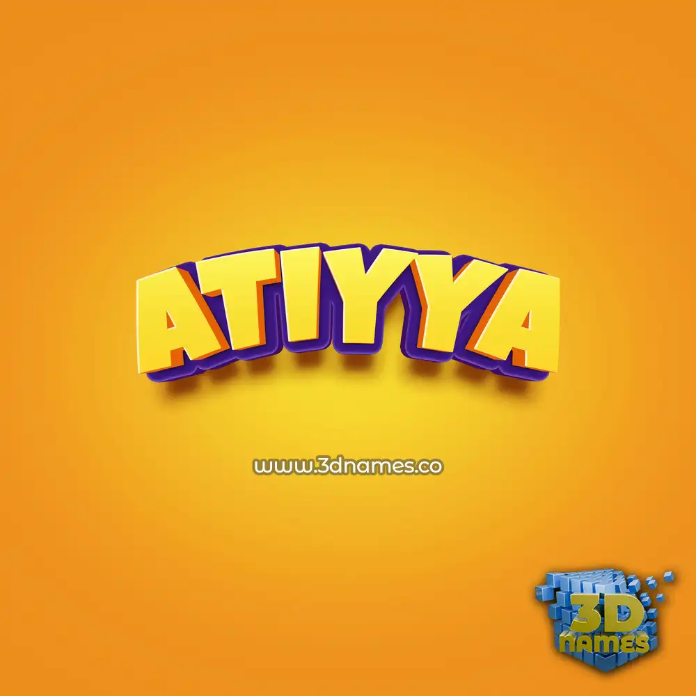 atiyya in Orange Toon style - 3D name wallpaper atiyya in Orange Toon style - 3D name wallpaper