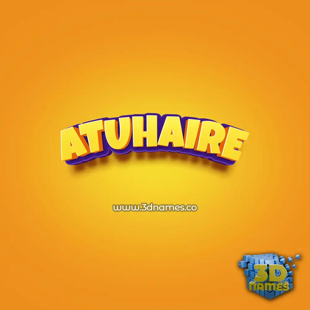 atuhaire in Orange Toon style - 3D name wallpaper atuhaire in Orange Toon style - 3D name wallpaper